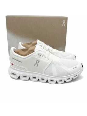 On Cloud 6 Supportive Women’s 10 Wide White Sneakers Running Walking Shoes